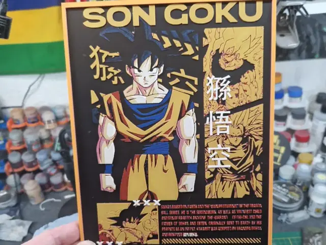 HueForge model: Dragon Ball Z Hueforge – Goku by Dakiren