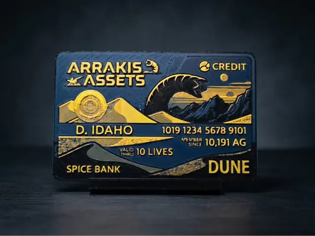 HueForge model: Dune - Arrakis Bank Card by LED