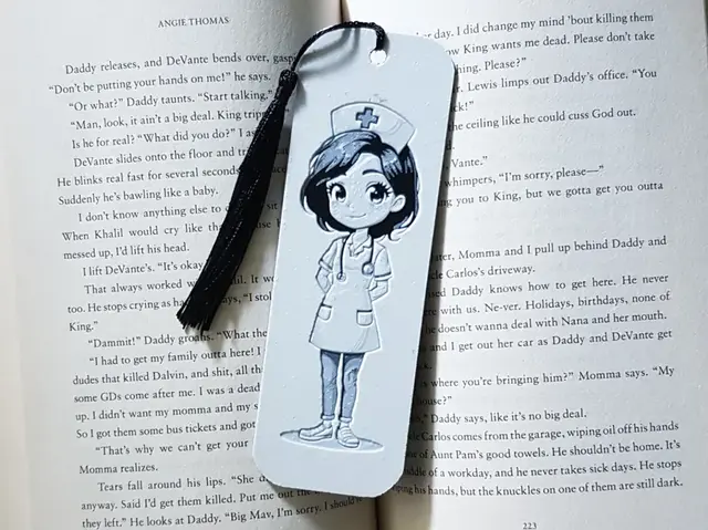 HueForge model: No AMS Needed! Nurse Bookmark, Hueforge by Dame Jo