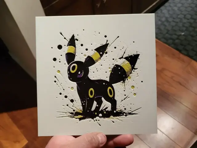 HueForge model: Graffiti Umbreon Hueforge by 3Ree Printing
