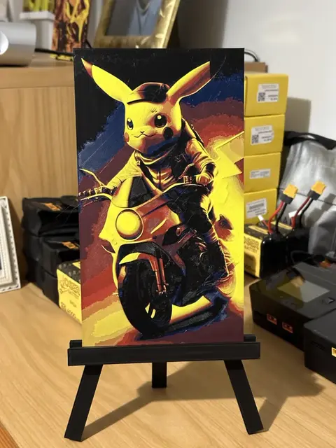 HueForge model: Pokemon Pikachu motorcycle 138x245 by enricoRE
