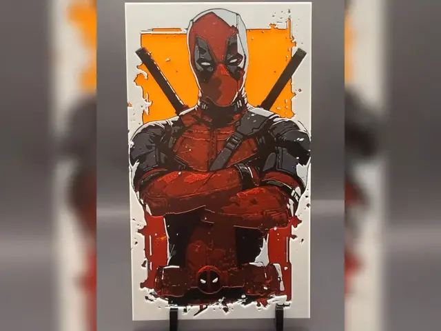 HueForge model: Deadpool: Armed and Unimpressed HueForge Print by Thadius