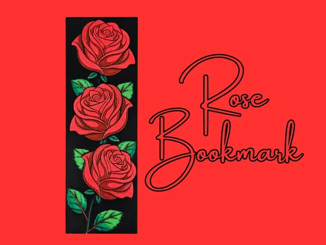 HueForge model: Red Roses Bookmark by BusyKikiBee