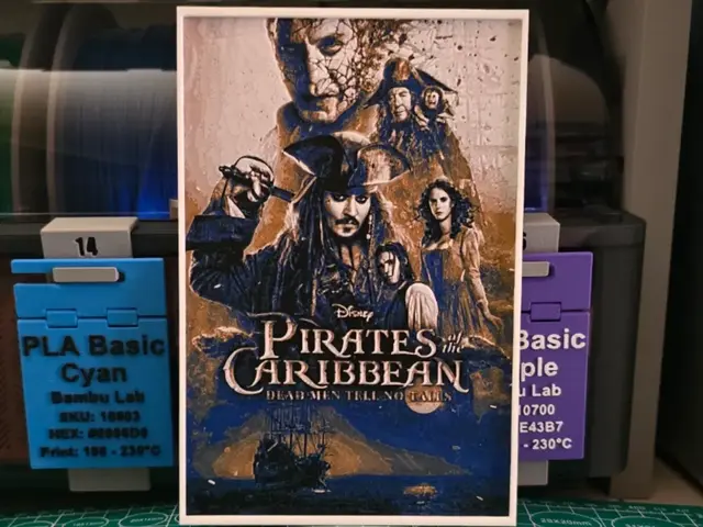 HueForge model: Pirates of the Caribbean: Dead Men Tell No Tales by Lumpy3D