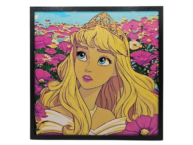 HueForge model: Sleeping Beauty (Princess Aurora) by BusyKikiBee