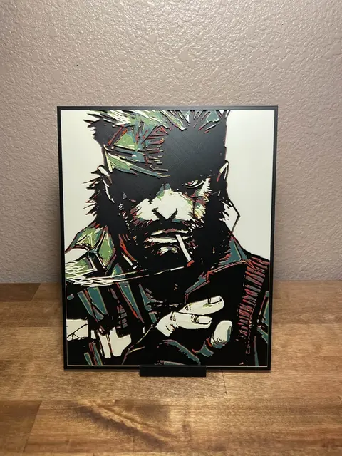 HueForge model: Metal Gear Solid - Big Boss by Cloudy Nostalgia