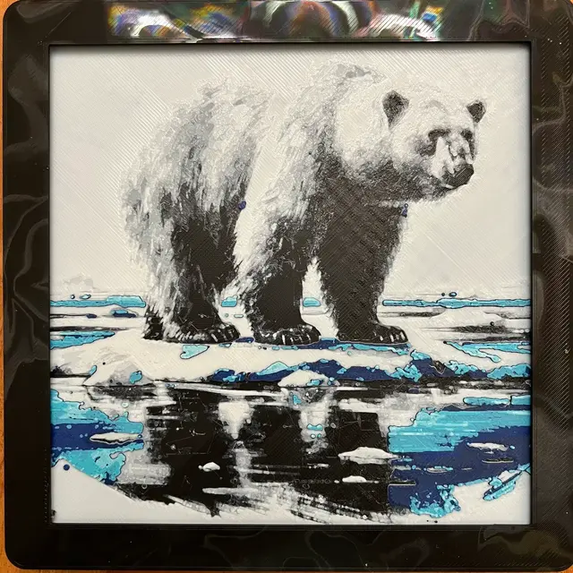 HueForge model: Polar Bear by JustBe 3D Printing