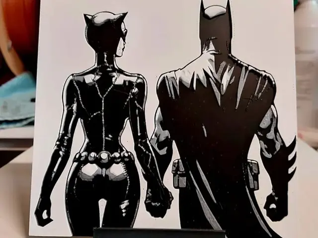 HueForge model: Batman and Catwoman by Mano's 3d_Art