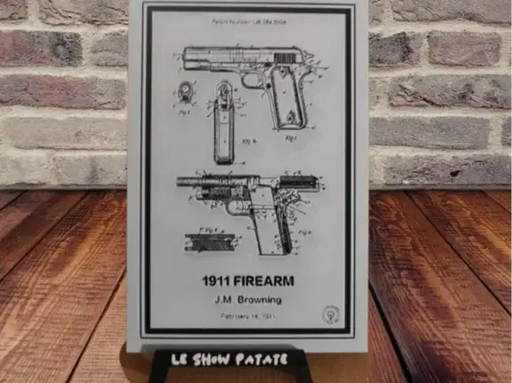 HueForge model: Plan technique 1911 hueforge by leshowpatate