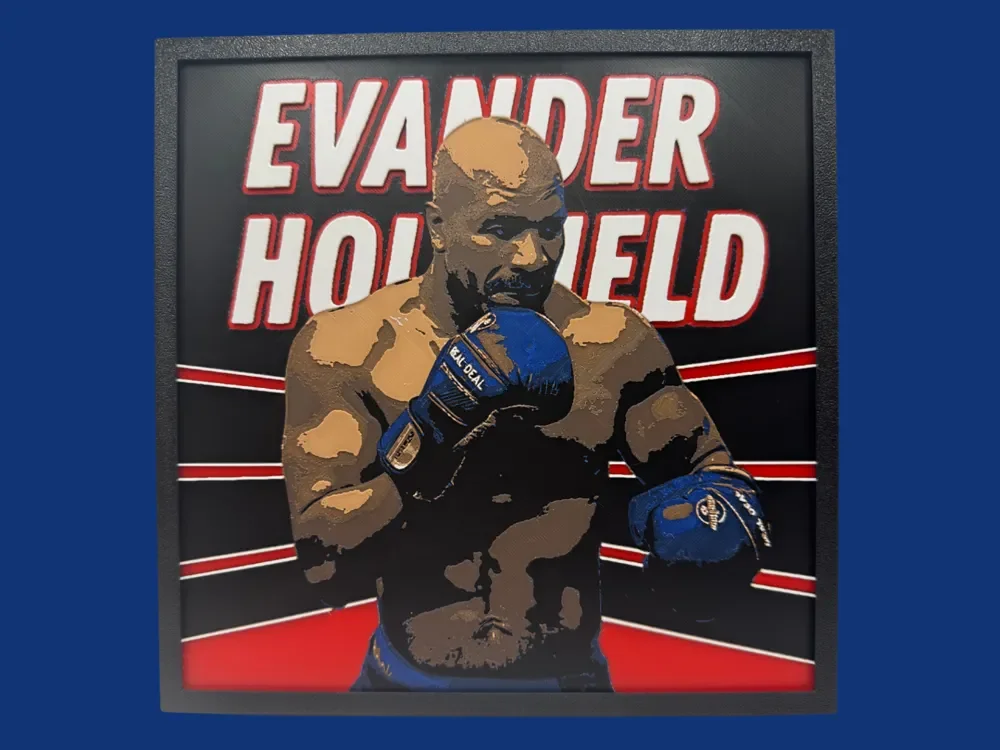 Evander Holyfield by Canadian Gamer HueForge model: Evander Holyfield by Canadian Gamer