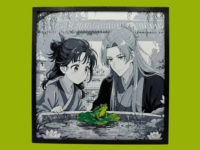 Maomao & Jinshi and the frog - Apothecary Diaries