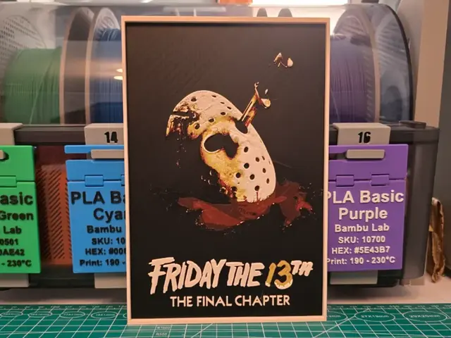 HueForge model: Friday the 13th: The Final Chapter - Hueforge Art by Lumpy3D