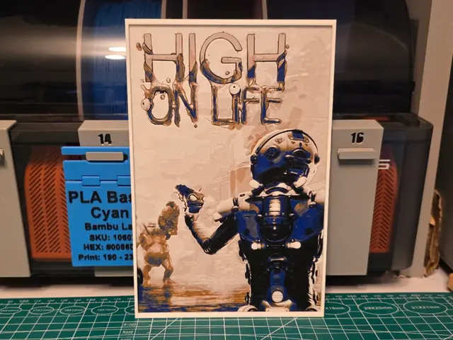 HueForge model: High on Life Game Poster - Hueforge Art by Lumpy3D