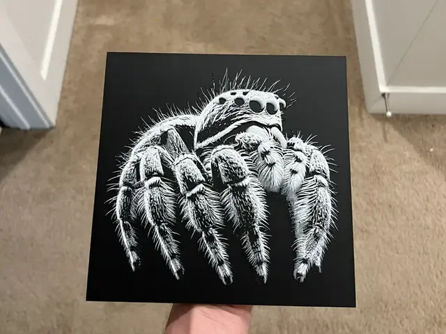 HueForge model: Jumping Spider Art Hueforge by RP47 Designs