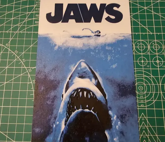 HueForge model: Jaws Movie Poster - Hueforge by Lumpy3D