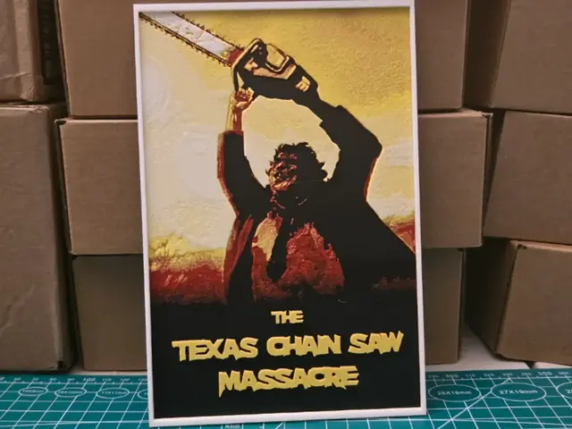 HueForge model: The Texas Chain Saw Massacre Movie Poster by Lumpy3D