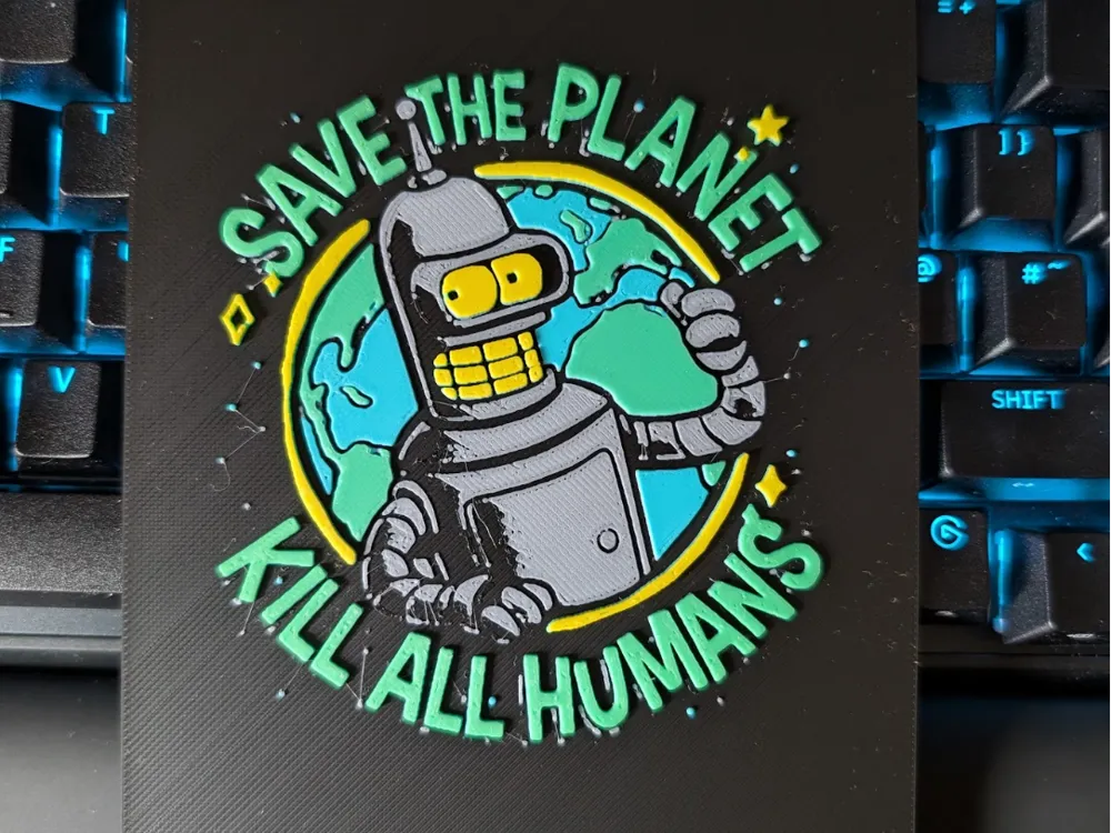 Bender Futurama Save The Planet by S0und_Lab HueForge model: Bender Futurama Save The Planet by S0und_Lab