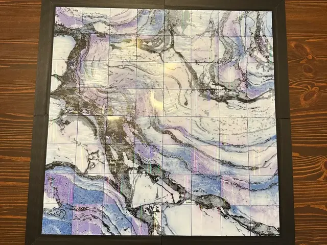 HueForge model: 2" x 2" Marble Chess Board Tiles - Flatforge by Hey Ben
