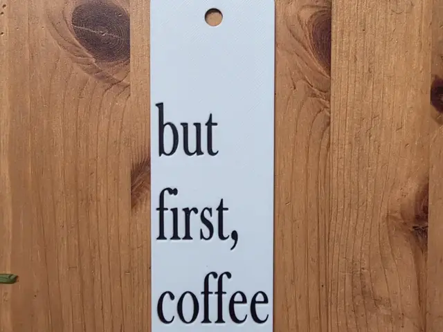 HueForge model: But First Coffee Bookmark by Morganja
