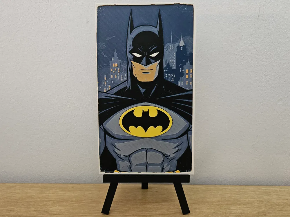 Classic Batman Comic HueForge by Opao HueForge model: Classic Batman Comic HueForge by Opao