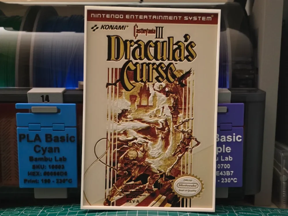 Castlevania III: Dracula's Curse Poster - Hueforge by Lumpy3D HueForge model: Castlevania III: Dracula's Curse Poster - Hueforge by Lumpy3D
