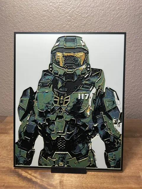 HueForge model: Master Chief by Cloudy Nostalgia