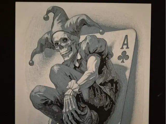 HueForge model: joker card skull hueforge by Buntsta