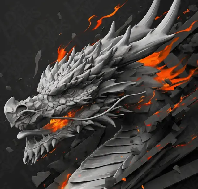 HueForge model: White Dragon Hueforge by LoFi Layers