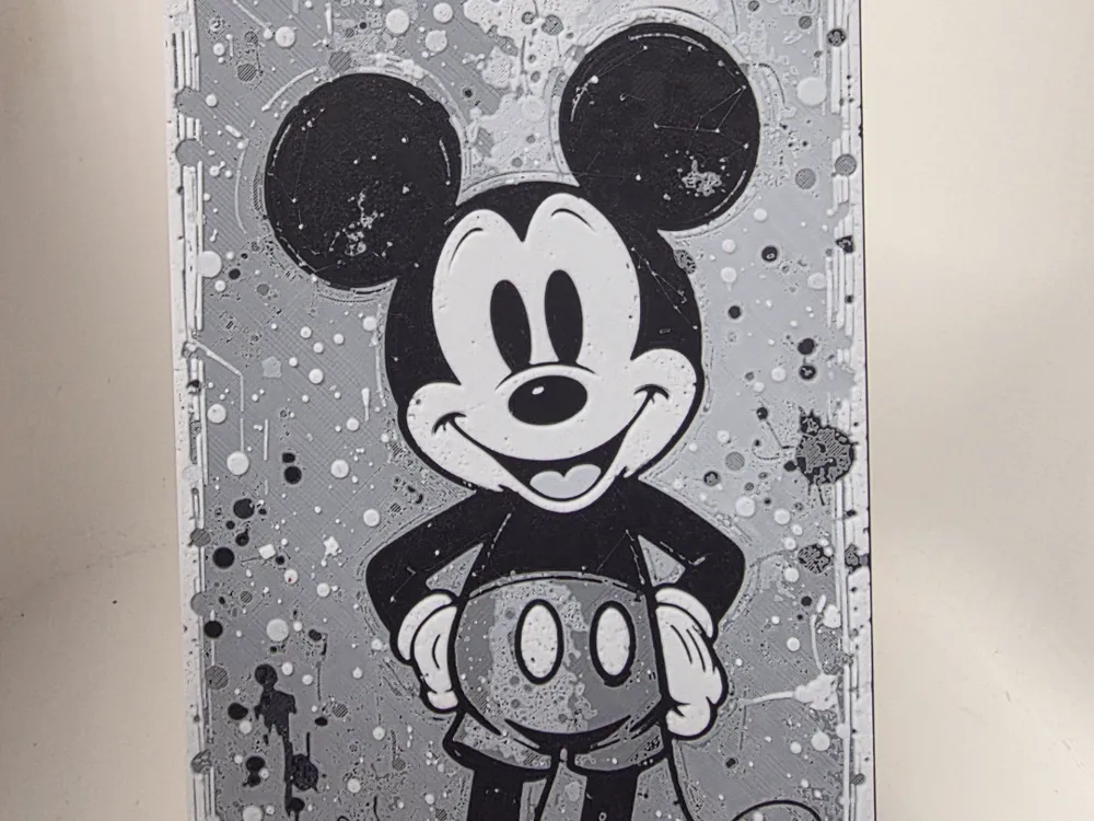 Mickey Mouse Hueforge by Morganja HueForge model: Mickey Mouse Hueforge by Morganja