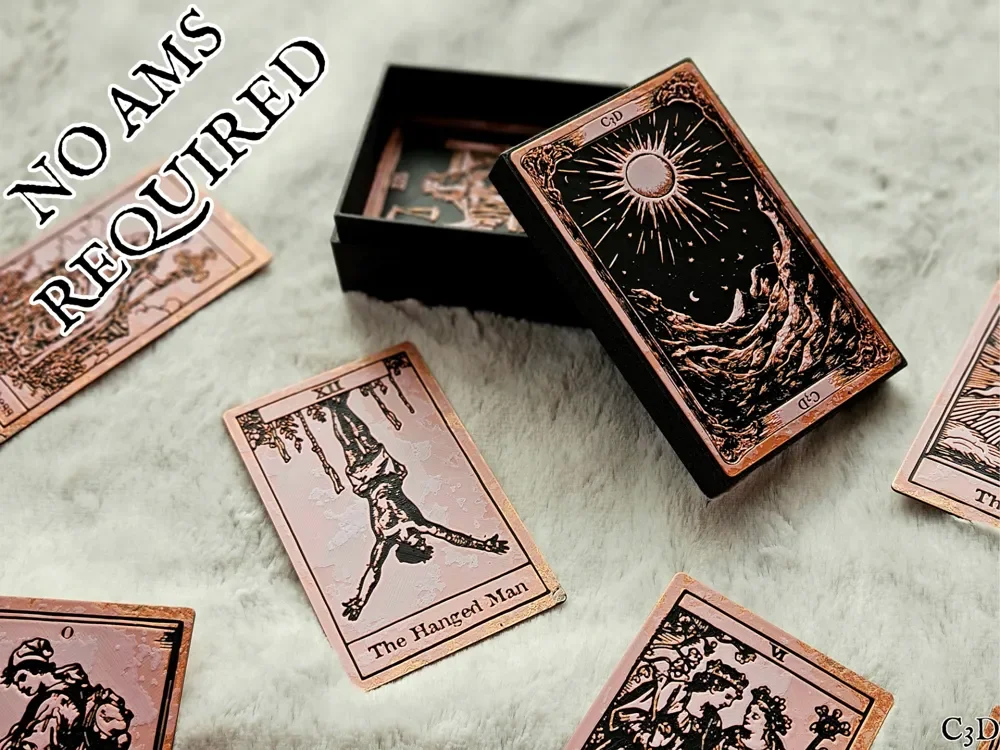 Tarot Cards Set with Box - Major Arcana by C3D HueForge model: Tarot Cards Set with Box - Major Arcana by C3D