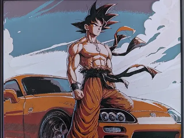 HueForge model: Toyota Supra & Goku hueforge by LuisArnauth
