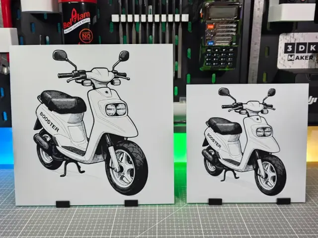 HueForge model: Scooter MBK Spirit - Hueforge - 3 Colors by Montoya Maker