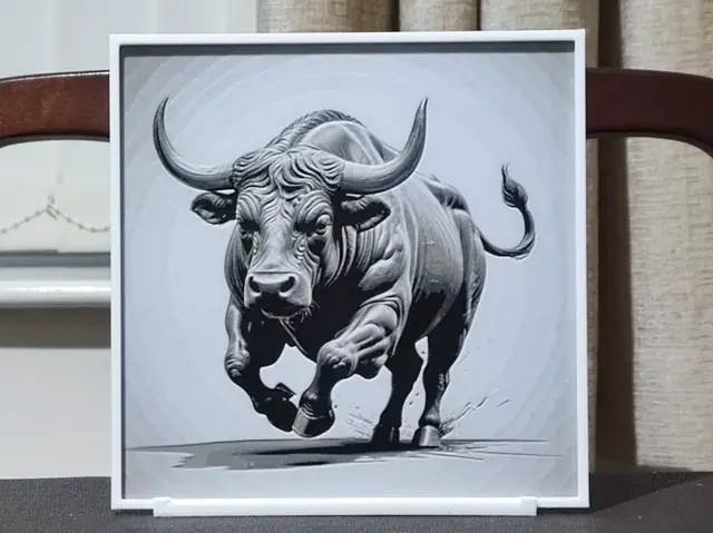 HueForge model: Bull - 3 Color by BoDad