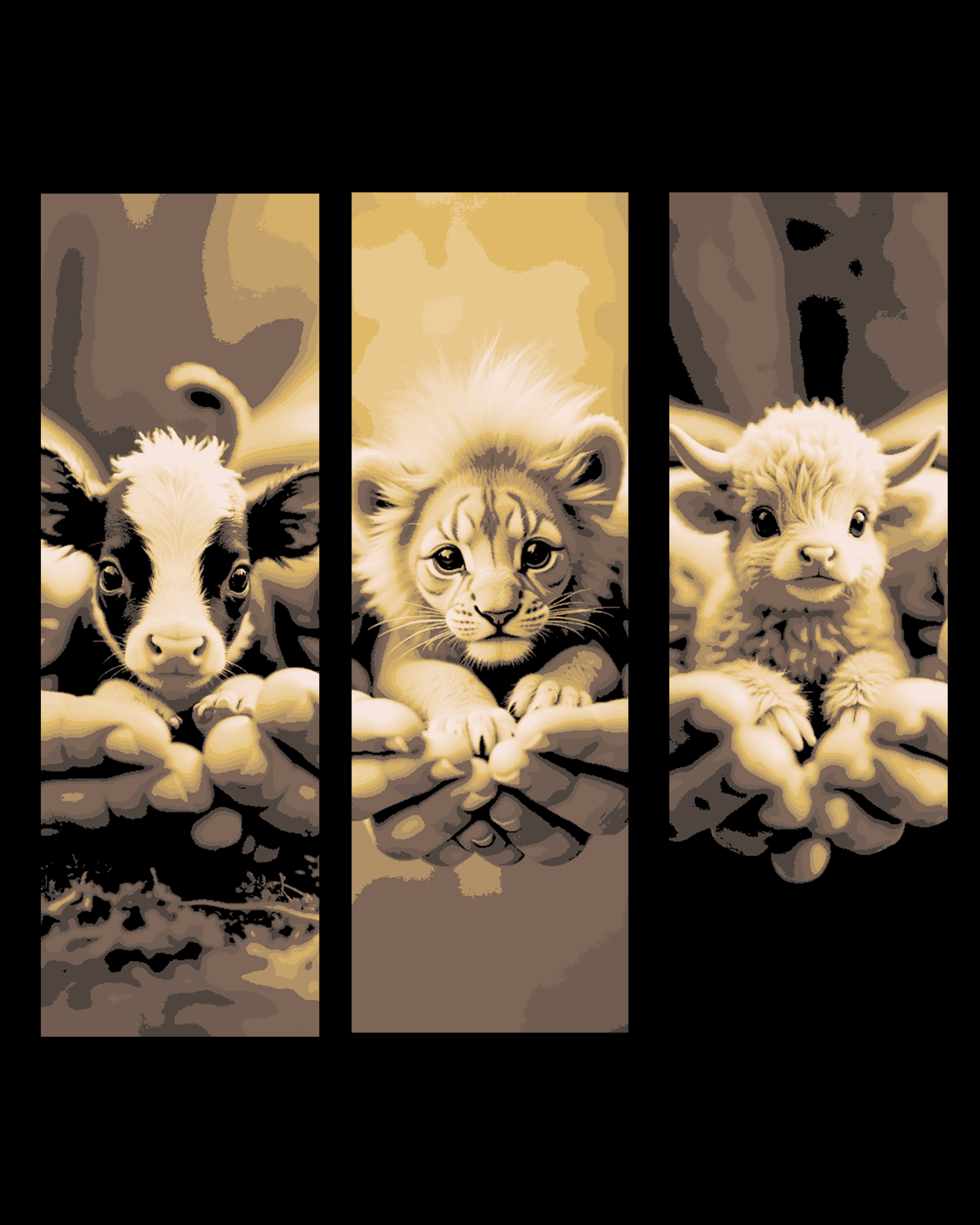 What if cuteness just fit in your hand like these animals - Set of bookmarks by BooneCo3d HueForge model: What if cuteness just fit in your hand like these animals - Set of bookmarks by BooneCo3d
