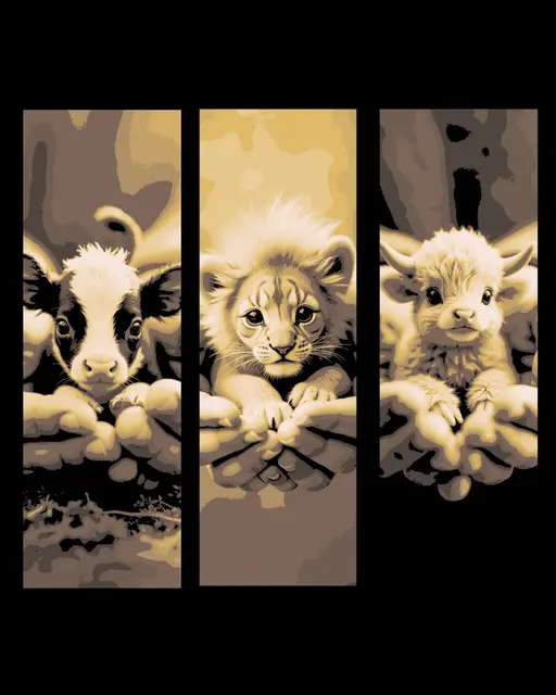 HueForge model: What if cuteness just fit in your hand like these animals - Set of bookmarks by BooneCo3d