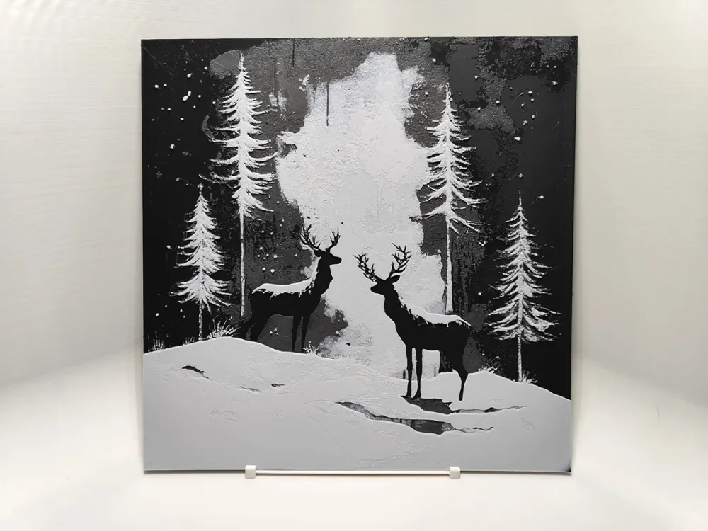 Minimalistic Deers - Hueforge by BeaN HueForge model: Minimalistic Deers - Hueforge by BeaN