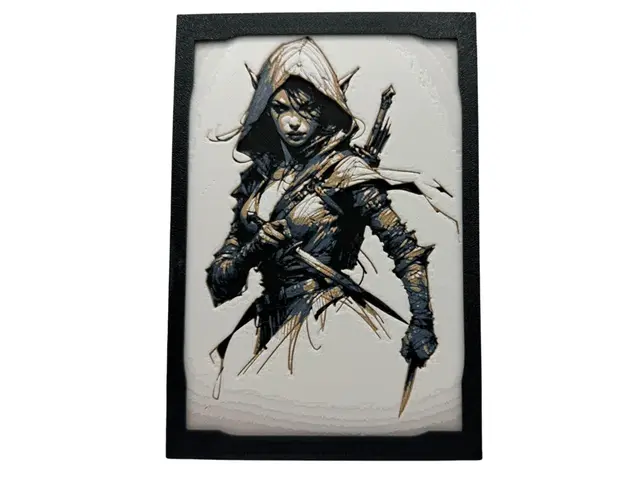 HueForge model: D&D Character Concepts - Drow Assassin by Canadian Gamer