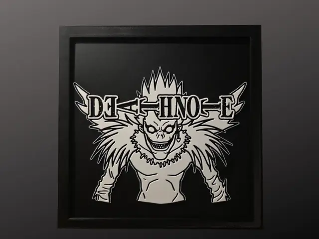 HueForge model: Ryuk - Deathnote Simple Black and White by Side Quest Hues