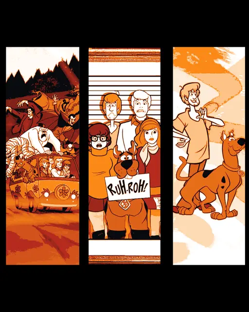 HueForge model: Scooby Doo Where are You??  Fanart Set of Bookmarks by BooneCo3d