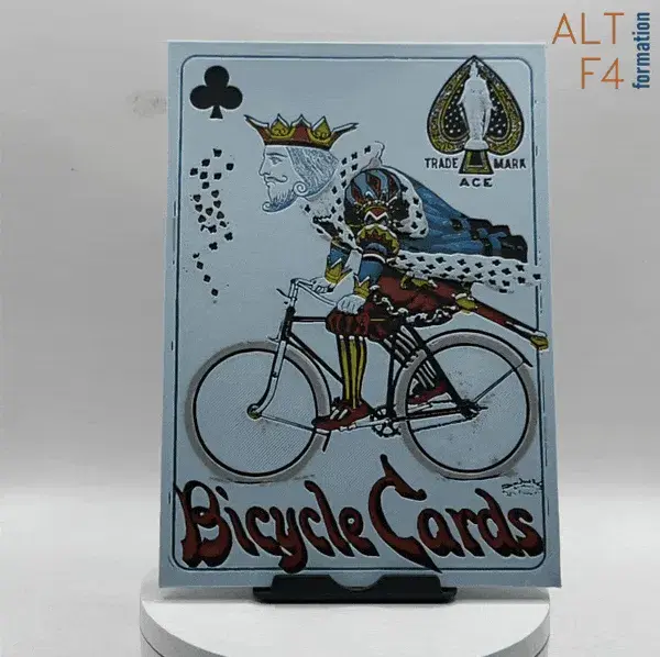 HueForge model: Bicycle cards vintage advertisement by Altf4-Formation