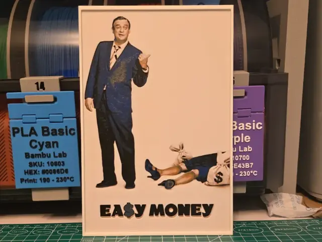 HueForge model: Easy Money Movie Poster - Hueforge Art by Lumpy3D