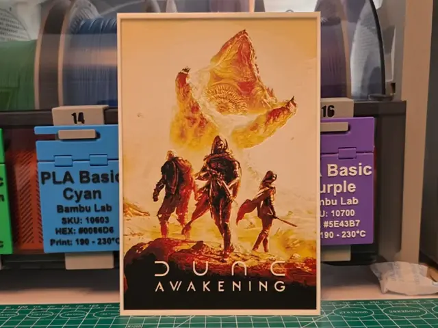 HueForge model: Dune: Awakening Game Poster - Hueforge Art by Lumpy3D
