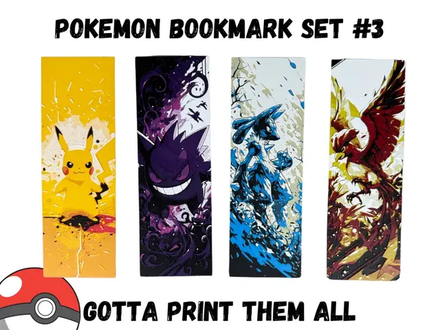 HueForge model: Pokemon Bookmark Collection #3 by Canadian Gamer