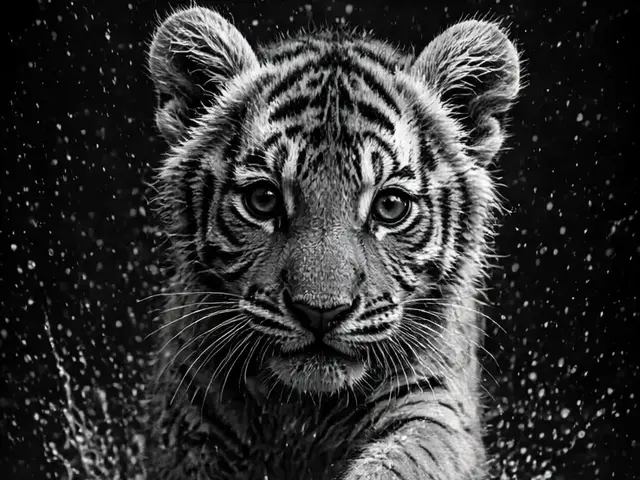 HueForge model: Baby Tiger – Baby Animals Series EASY PRINT by Hueforge Maker