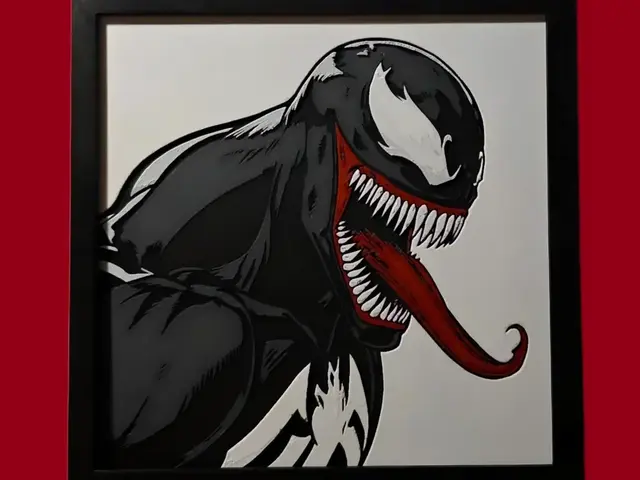 HueForge model: Venom (From Spiderman) - 200x200 by Side Quest Hues