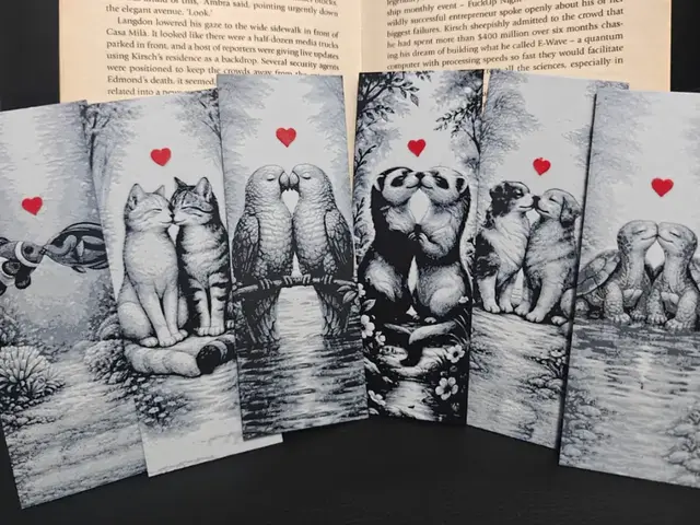 Home Pets Couples in Love Bookmarks Sets of 6