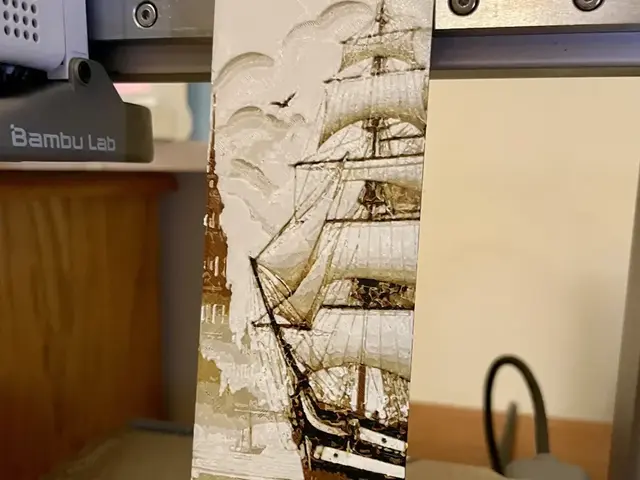 HueForge model: Ship Bookmark 3 by 3D_Forged