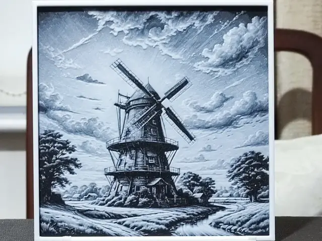 HueForge model: The Windmill - HueForge 2 Color by BoDad