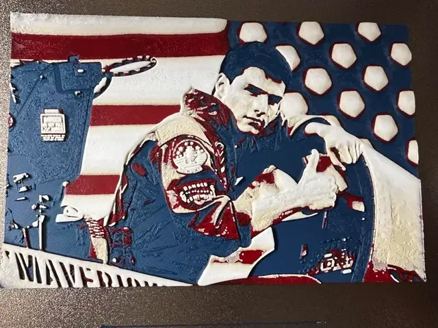 HueForge model: Top Gun the original by Cré'Art 3D
