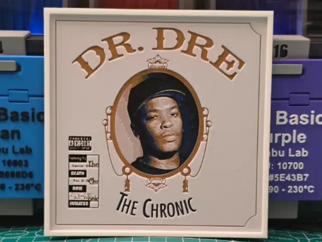 HueForge model: Dr. Dre "The Chronic" Album - Hueforge Art by Lumpy3D